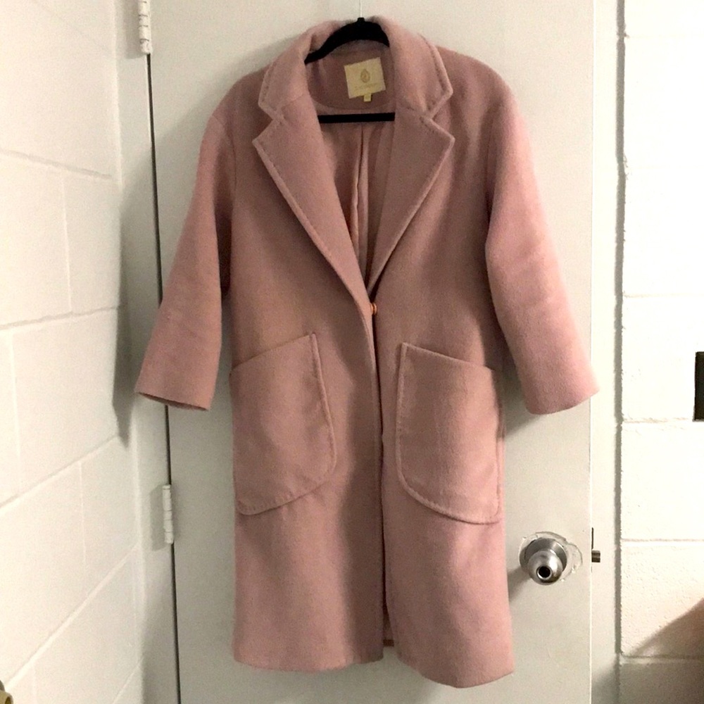 pink pocket coat, size s